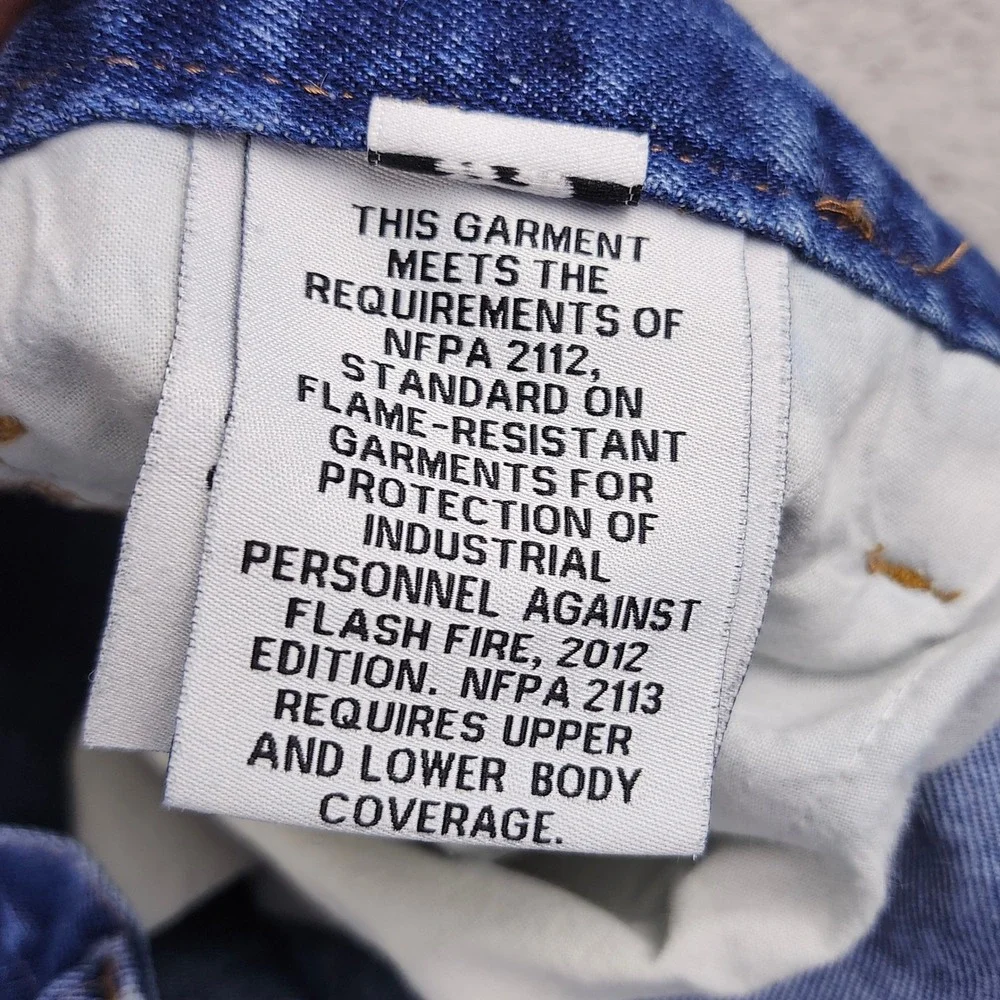 Rasco FR Flame Resistant Jeans Men 35x30 Blue Safety NFPA 2112 CAT2 Work JFR1210